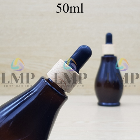 Chai đèn dầu nắp bóp khoen vân gỗ 50ml