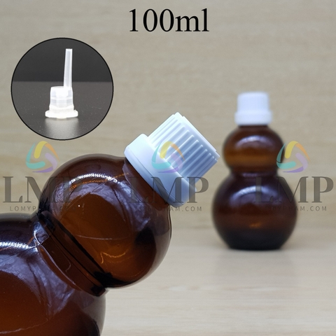 Chai hồ lô nắp dày 100ml