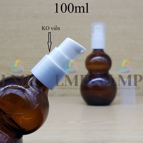 Chai hồ lô đầu xịt giọt KO viền 100ml