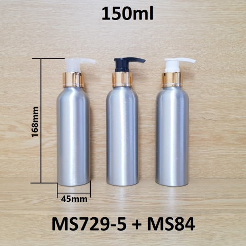 Chai nhôm vòi van xi vàng 150ml
