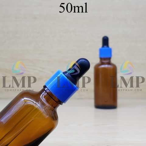 Chai tinh dầu nắp bóp khoen nhựa trơn 50ml
