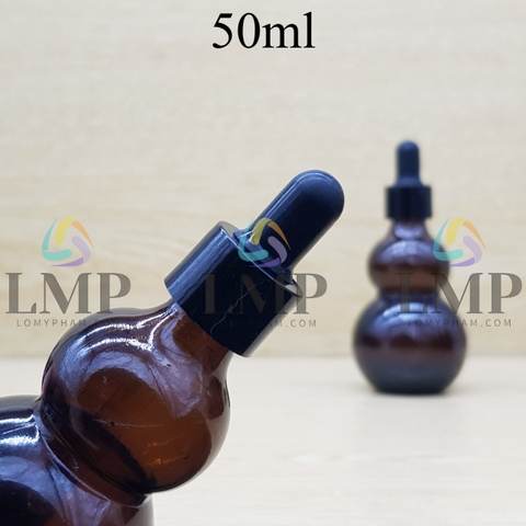 Chai hồ lô nắp bóp khoen nhựa trơn 50ml