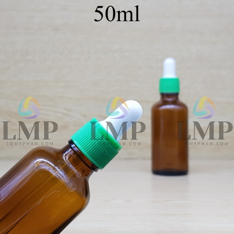 Chai tinh dầu nắp bóp khoen nhựa sọc 50ml