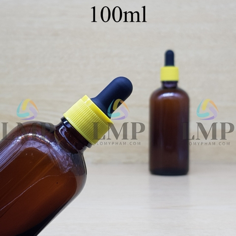 Chai tinh dầu nắp bóp khoen nhựa sọc 100ml