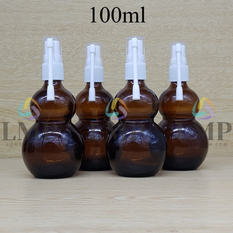 Chai hồ lô xịt mũi xoay 360 độ 100ml