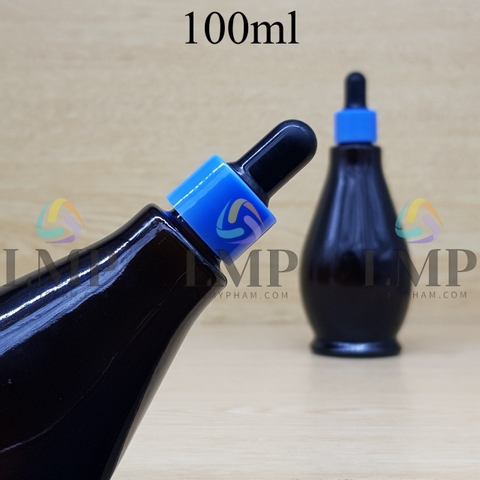 Chai đèn dầu nắp bóp khoen nhựa trơn 100ml