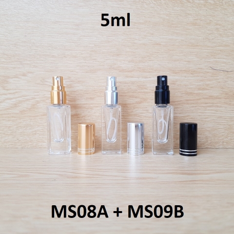 Chai vuông phun sương 2 viền 5ml