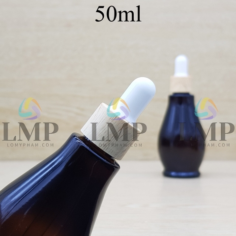 Chai đèn dầu nắp bóp khoen vân gỗ 50ml
