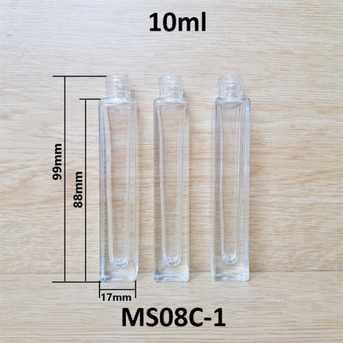 Thân chai TT vuông cao 10ml ( đáy dày )