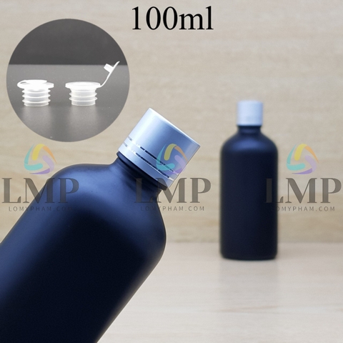 Chai tinh dầu phun mờ nắp xi 2 viền 100ml