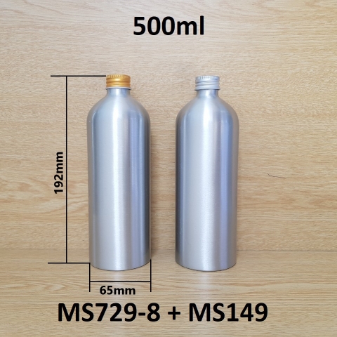 Chai nhôm nắp cuốn biên 500ml