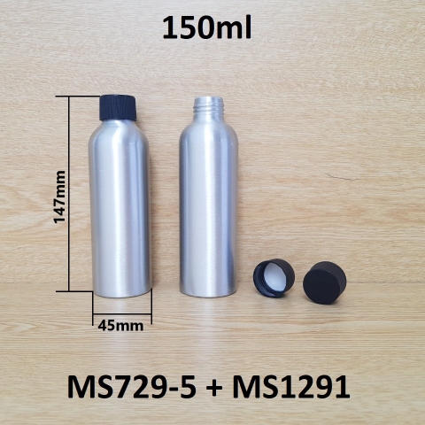 Chai nhôm nắp vặn sọc 150ml