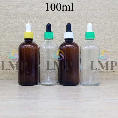 Chai tinh dầu nắp bóp khoen nhựa sọc 100ml