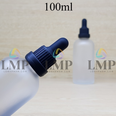 Chai tinh dầu phun mờ nắp bóp sọc dày 100ml