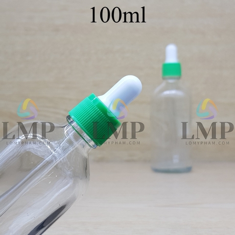 Chai tinh dầu nắp bóp khoen nhựa sọc 100ml