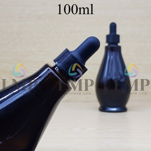 Chai đèn dầu nắp bóp khoen nhựa sọc 100ml