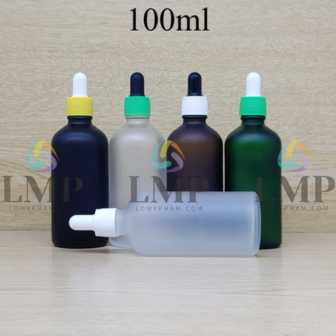 Chai tinh dầu phun mờ nắp bóp khoen nhựa sọc 100ml