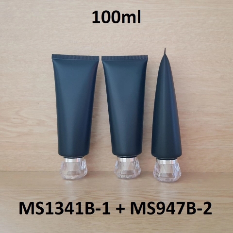 Tuýp tròn đen nhám nắp bạc 100ml