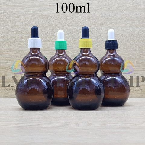 Chai hồ lô nắp bóp khoen nhựa sọc 100ml