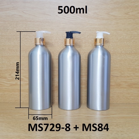 Chai nhôm vòi van xi vàng 500ml