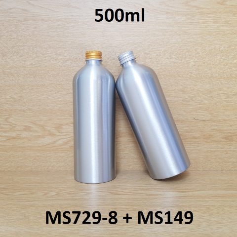 Chai nhôm nắp cuốn biên 500ml