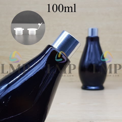 Chai đèn dầu nắp xi KO viền 100ml