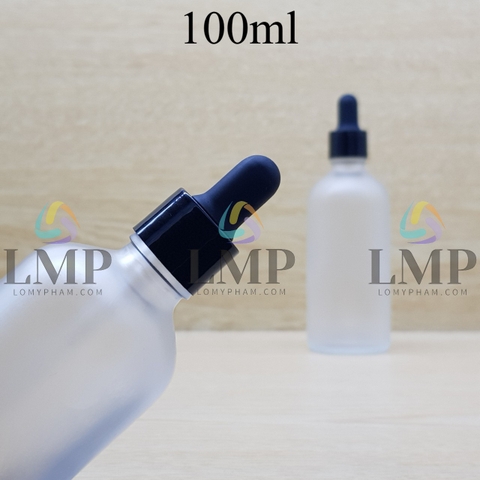 Chai tinh dầu phun mờ nắp bóp khoen nhựa trơn 100ml