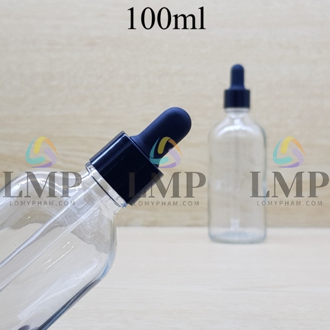 Chai tinh dầu nắp bóp khoen nhựa trơn 100ml
