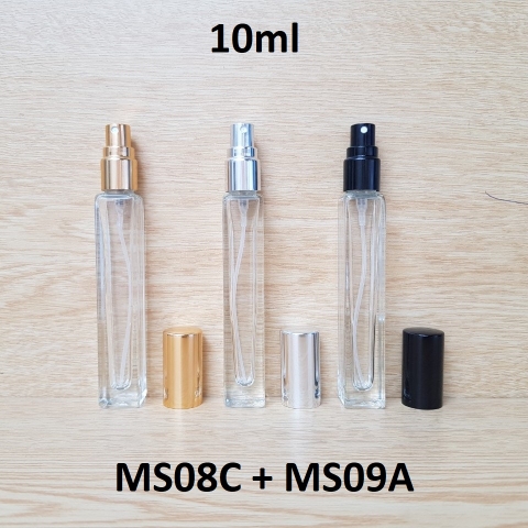 Chai vuông phun sương KO viền 10ml