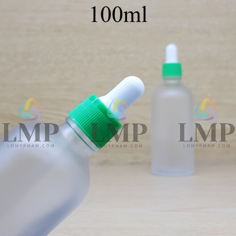 Chai tinh dầu phun mờ nắp bóp khoen nhựa sọc 100ml