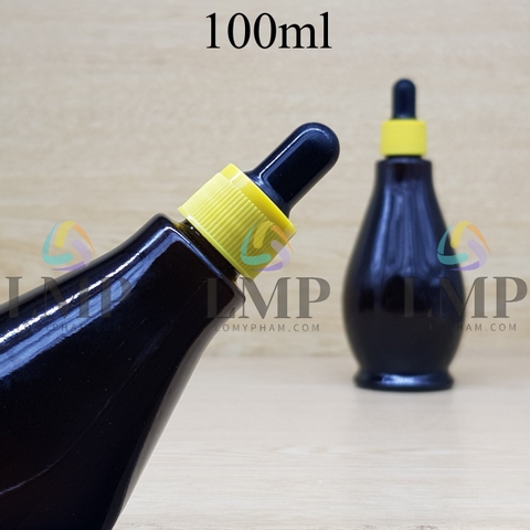 Chai đèn dầu nắp bóp khoen nhựa sọc 100ml