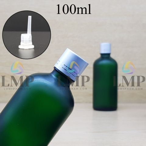 Chai tinh dầu phun mờ nắp xi 2 viền 100ml