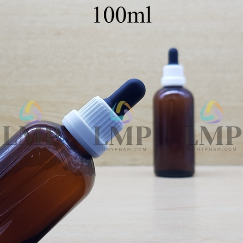 Chai tinh dầu nắp bóp sọc dày 100ml