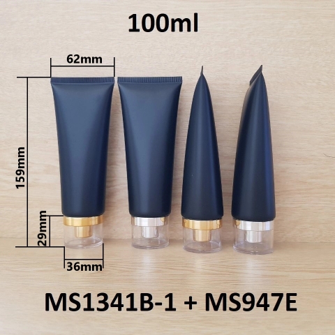 Tuýp tròn đen nhám nắp bạc 100ml