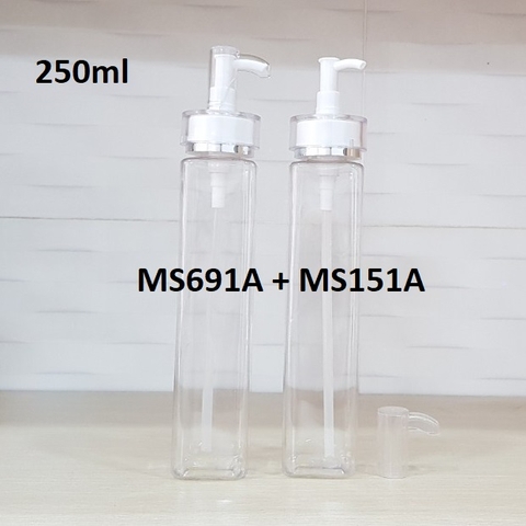Chai TALL trong vòi voi viền bạc 250ml