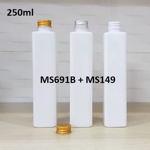 Chai TALL trắng nắp nhôm cuốn 250ml