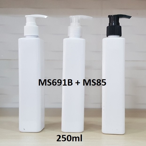 Chai TALL trắng vòi van 250ml