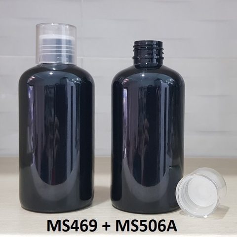 Chai đen nắp vặn 2 lớp 220ml