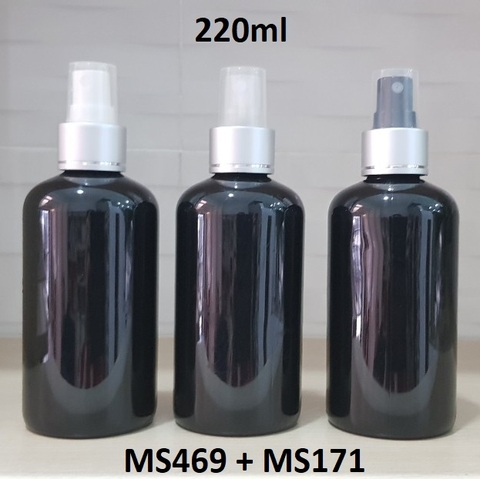 Chai đen phun sương xi bạc 220ml