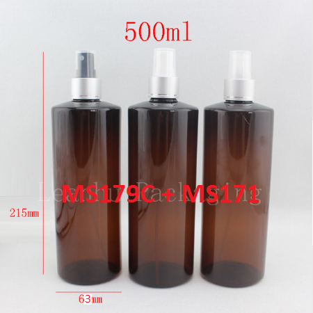 Chai nâu vai ngang phun sương xi bạc 500ml