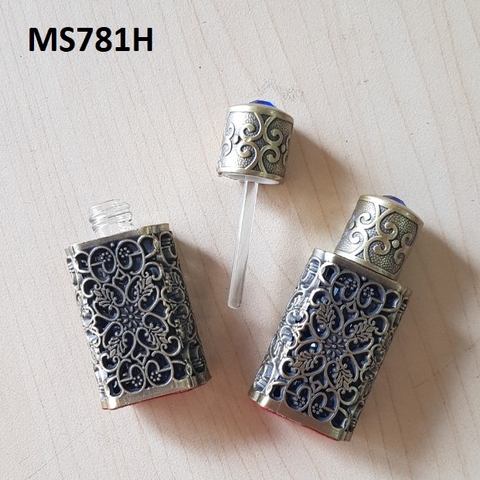 Chai nước hoa Dubai dẹp màu đồng 10ml