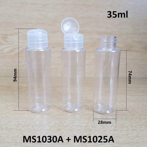 Chai trong vai ngang nắp bật 35ml