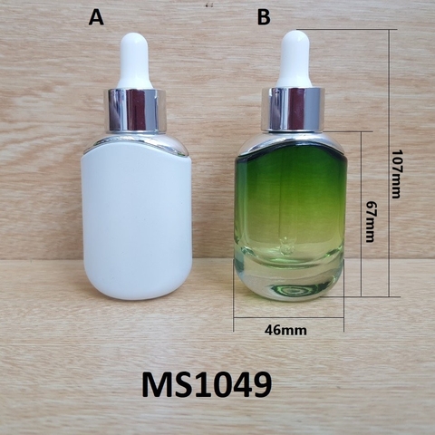 Chai màu nắp bóp trắng khoen bạc 30ml