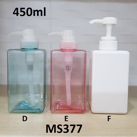 Chai vuông vòi van 450ml