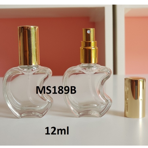 Chai táo nắp vàng KO viền 12ml