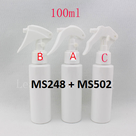 Chai trắng đục vai ngang đầu xịt kiếng 100ml