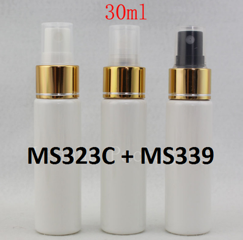 Chai trắng đục vai ngang phun sương xi vàng 30ml