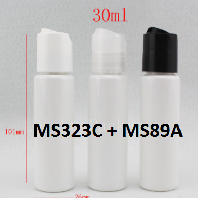 Chai trắng đục vai ngang nắp nhấn 30ml