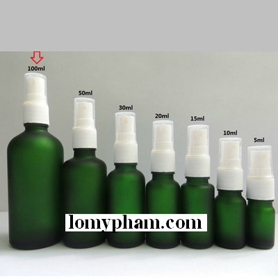 Chai TT màu xanh lá phun mờ nắp phun sương