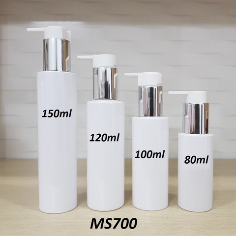 Chai trắng vòi khóa